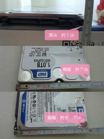 ホントに、コンパクトなHDDです。びっくらこいた!