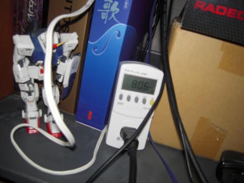 ベンチ中消費電力806Wを記録w