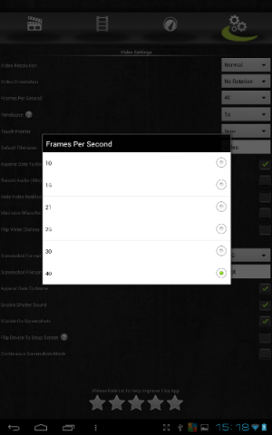 fpsの設定 最大40fps