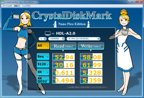 CrystalDiskMark Nano Pico Edition