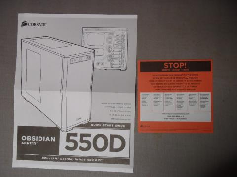 Corsair Obsidian 550D 説明書