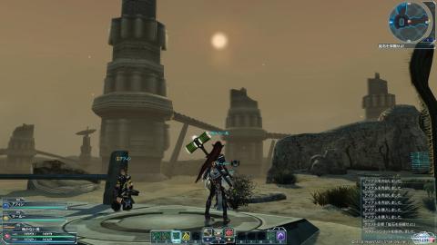 1人で黄昏てみる。。。※他2人はNPC