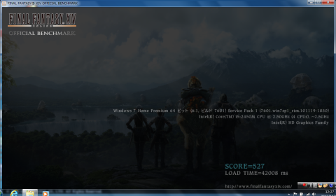 出荷状態でのFFベンチ結果