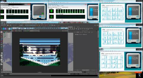 【サブマシンだけ参加してくれない...(左上のウィンドウ)】
