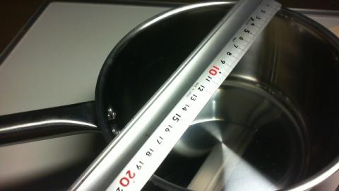 実際の鍋口の直径