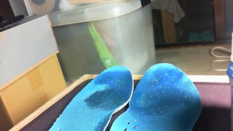 親指の関節からつま先まで塗ってみました