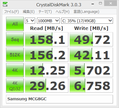 eMMC (Samsung MCG8GC)