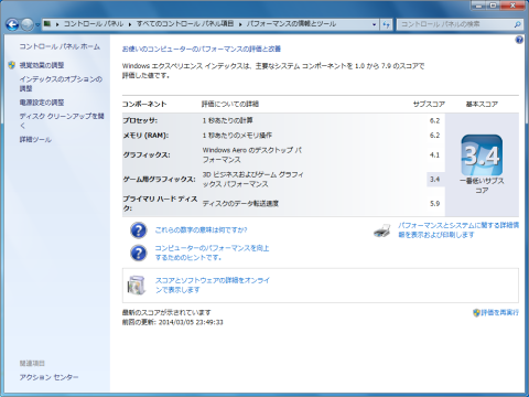 Windows Experience Index