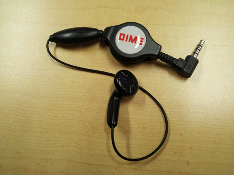 コードリール式ハンズフリーイヤホンマイク