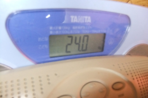 なんと24kg・・。重たかったんやなぁ~。