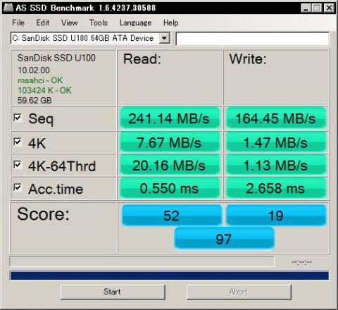 As SSD Benchmark(通常モード)