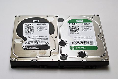 グリーンとブラック容量は倍