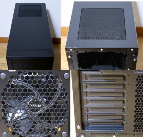 上面と拡大 後面のFAN部とパネル部