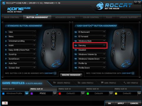 マクロのボタンアサイン