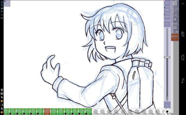 ペン入れは鉛筆ツール使用