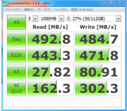 インテルSSD520(120GB)【解消後・CrystalDiskMark(ベンチマークテスト)】