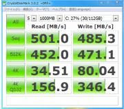 CrystalDiskMark(ベンチマークテスト)【最適化後】