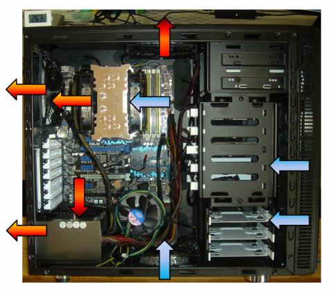 自作PC(エアフロー計画)