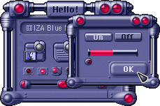 メカっぽいブルー系スキームです。