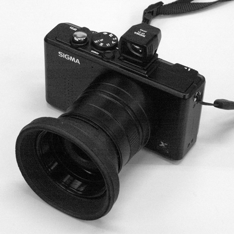 DP2sに装着(折りたたんだ状態)