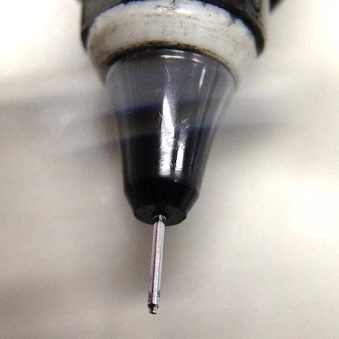 0.15ミリの先端部分、固着してますorz