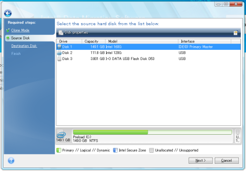 コピー元の選択