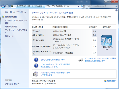 自動設定での値