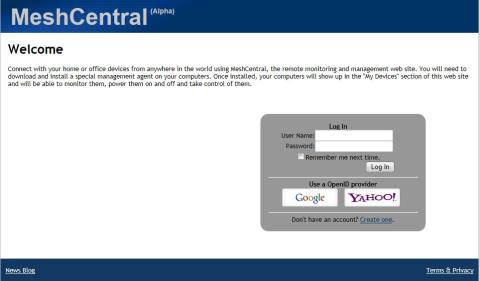 PCのWEBからもMeshCentral.com経由でアクセスしてみました。