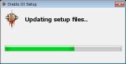 「Diablo III Setup.exe」を実行すると最新のアップデートファイルの確認とダウンロードが開始される