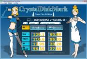 「SSD 830」の「CrystalDiskMark」のテスト結果