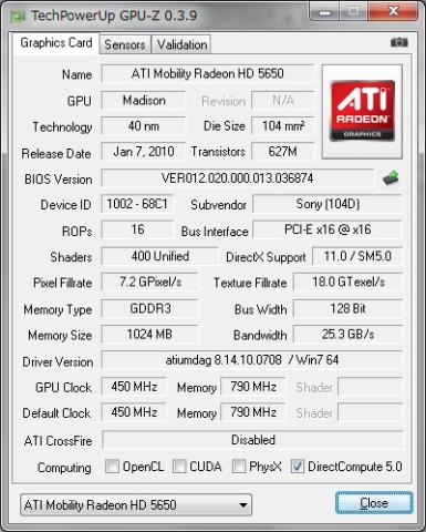 Mobility Radeon HD 5650