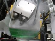 ビアタンブラーに液体窒素(重しに使ってるのは銅製ヒートシンク)