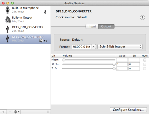オーディオMIDI設定