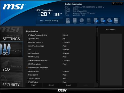 「OverClocking Setting」の項目が開きます。