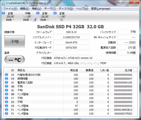 CrystalDiskInfo 5 Cynthia Dev4