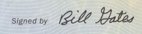 ビル・ゲイツ氏のサイン
