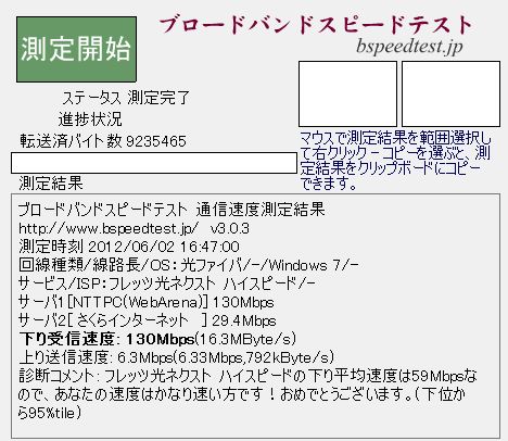 下り130Mbps
