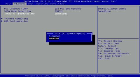 BIOS Speed Step Technology