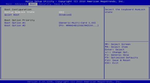BIOS 起動関連設定