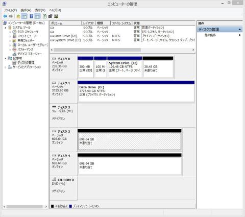 ディスクの管理