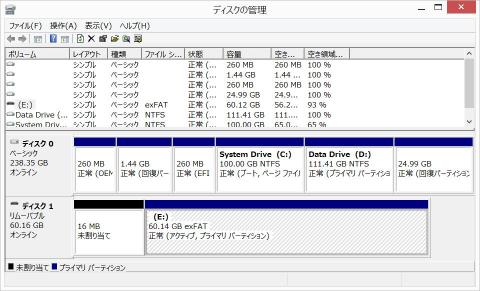 ディスクの管理