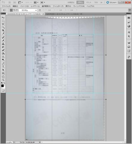 自分で設定したガイドに合わせて補正を行います