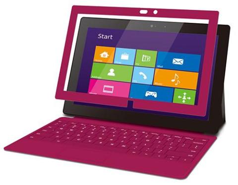 キーボードと同色の保護フィルム