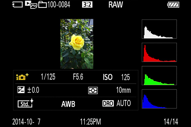 ヒストグラム表示