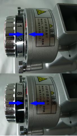 目盛り1と8の違い