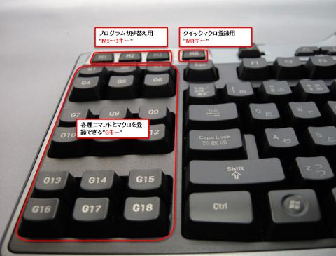 Gキー/MRキー/M1~M3キー