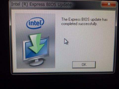 BIOSアップデート完了