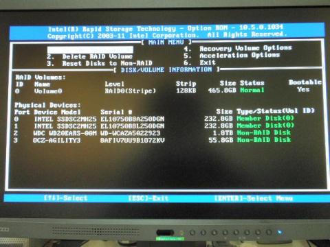 RAIDボリュームが完成しました