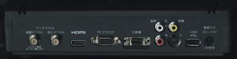 背面には様々な出力端子が並ぶ。USB端子はファームウェアアップデート用との事