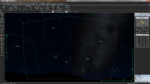 右側に天の川とはくちょう座があるのでこの辺ですね